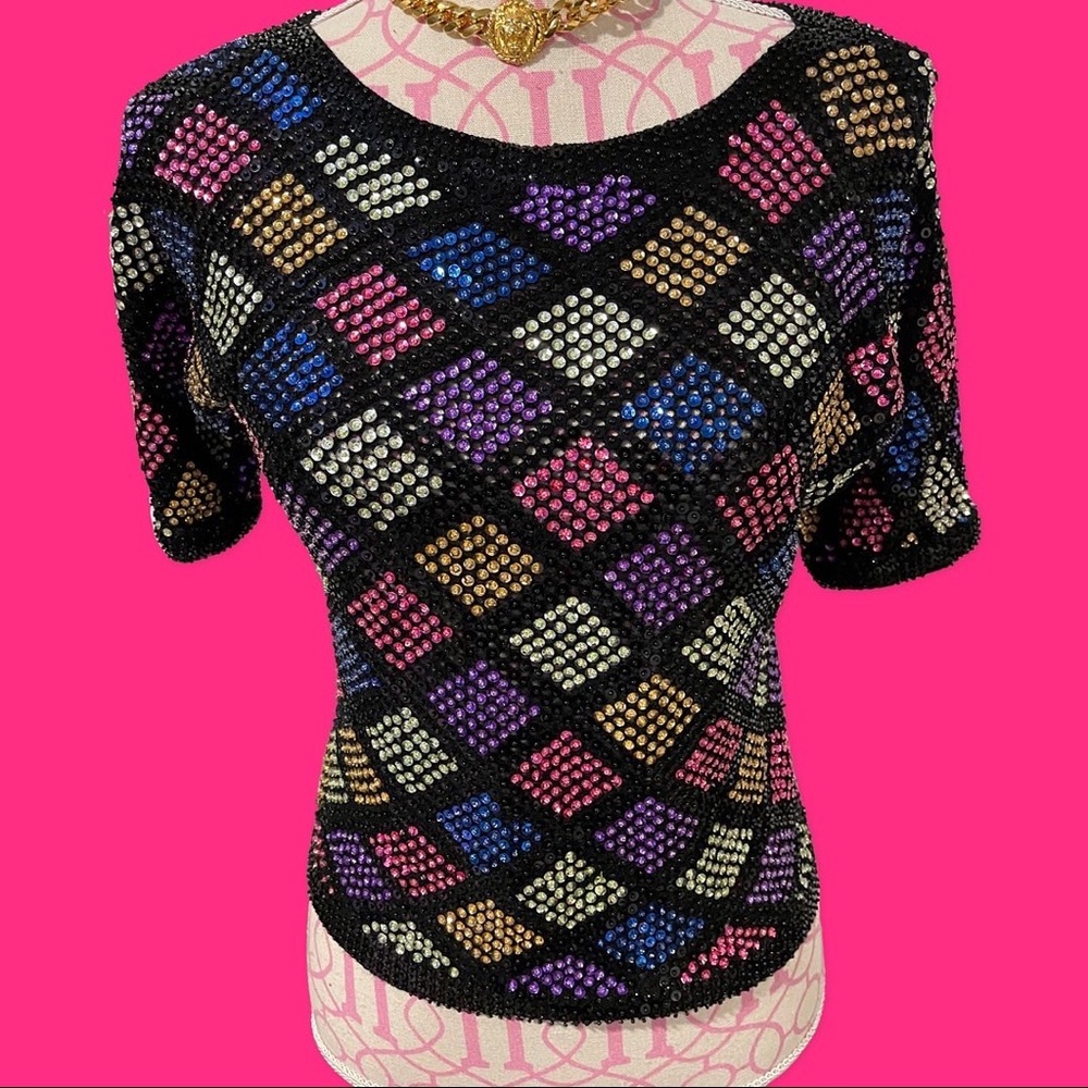 Vintage sequins top
